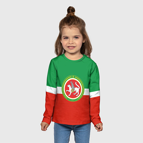 Детский лонгслив Татарстан: флаг / 3D-принт – фото 5