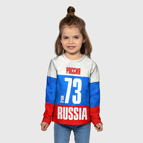 Детский лонгслив Russia: from 73 / 3D-принт – фото 5