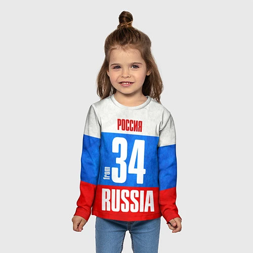 Детский лонгслив Russia: from 34 / 3D-принт – фото 5