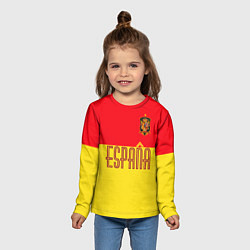 Лонгслив детский Сборная Испании: Евро 2016, цвет: 3D-принт — фото 2