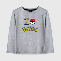 Детский лонгслив Покемон I love pokemon