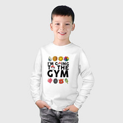 Лонгслив хлопковый детский Pokemon Im going to the gym (black), цвет: белый — фото 2