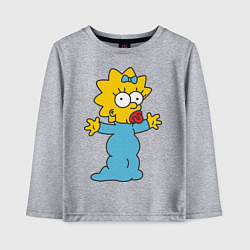 Лонгслив хлопковый детский Maggie Simpson, цвет: меланж