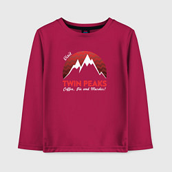 Лонгслив хлопковый детский Twin Peaks: Pie & Murder, цвет: маджента