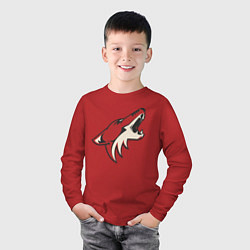 Лонгслив хлопковый детский Phoenix Coyotes, цвет: красный — фото 2