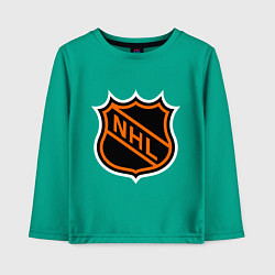 Лонгслив хлопковый детский NHL, цвет: зеленый