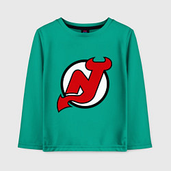 Лонгслив хлопковый детский New Jersey Devils, цвет: зеленый