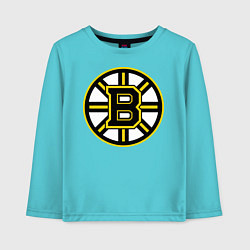 Лонгслив хлопковый детский Boston Bruins, цвет: бирюзовый