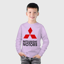 Лонгслив хлопковый детский Mitsubishi, цвет: лаванда — фото 2