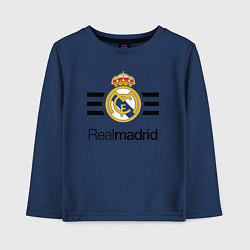 Лонгслив хлопковый детский Real Madrid Lines, цвет: тёмно-синий