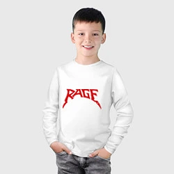 Лонгслив хлопковый детский Rage, цвет: белый — фото 2