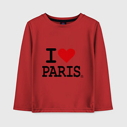 Детский лонгслив I love Paris
