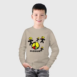 Лонгслив хлопковый детский Olodum, цвет: миндальный — фото 2