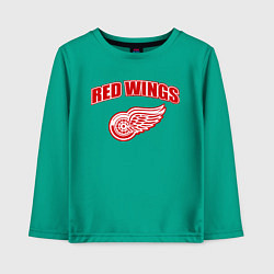 Лонгслив хлопковый детский Detroit Red Wings, цвет: зеленый