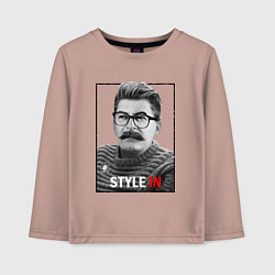 Лонгслив хлопковый детский Stalin: Style in, цвет: пыльно-розовый