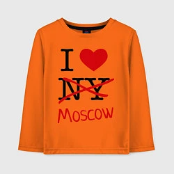 Детский лонгслив I love Moscow