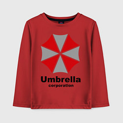 Лонгслив хлопковый детский Umbrella corporation, цвет: красный