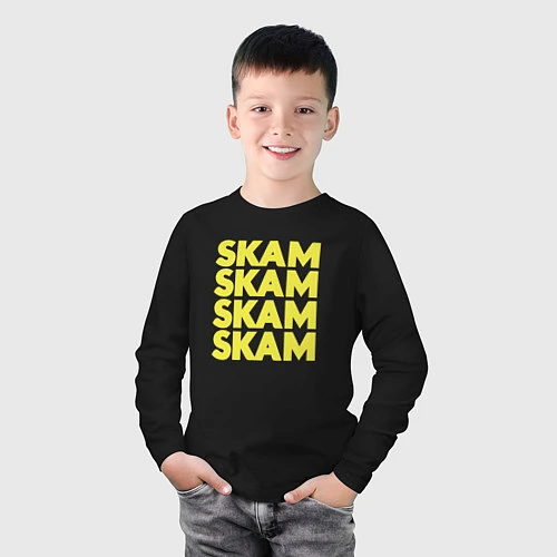 Детский лонгслив Skam Skam / Черный – фото 3