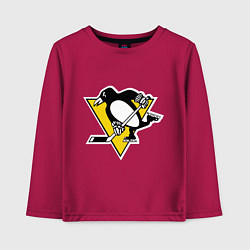 Лонгслив хлопковый детский Pittsburgh Penguins, цвет: маджента