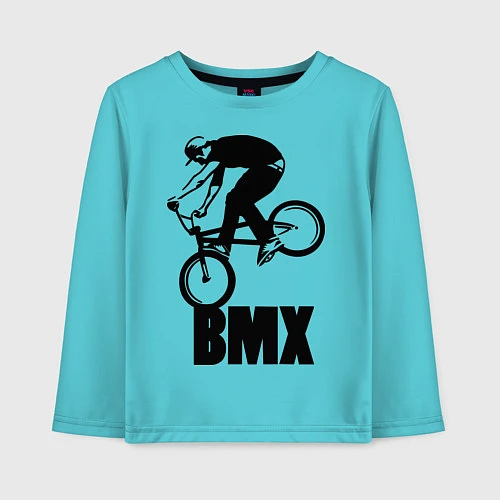 Детский лонгслив BMX 3 / Бирюзовый – фото 1