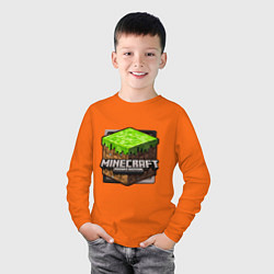 Лонгслив хлопковый детский Minecraft: Pocket Edition, цвет: оранжевый — фото 2