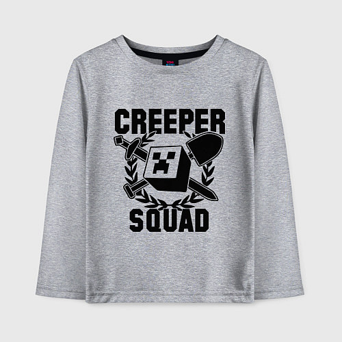 Детский лонгслив Creeper Squad / Меланж – фото 1