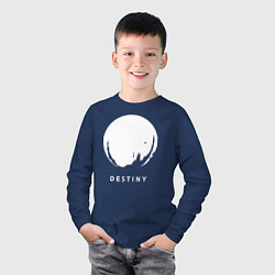 Лонгслив хлопковый детский Destiny Planet, цвет: тёмно-синий — фото 2