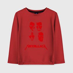 Лонгслив хлопковый детский Metallica kvartet, цвет: красный