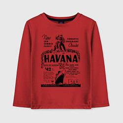 Лонгслив хлопковый детский Havana Cuba, цвет: красный