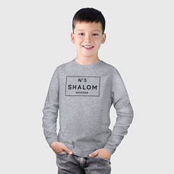 Лонгслив хлопковый детский SHALOM, цвет: меланж — фото 2