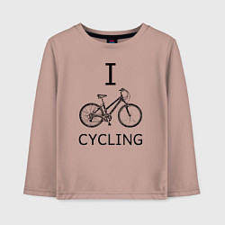 Детский лонгслив I love cycling