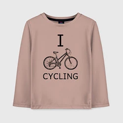 Детский лонгслив I love cycling