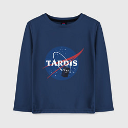 Лонгслив хлопковый детский Tardis NASA, цвет: тёмно-синий