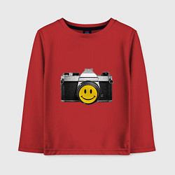 Лонгслив хлопковый детский Фото-smile, цвет: красный