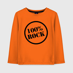 Лонгслив хлопковый детский 100% Rock, цвет: оранжевый
