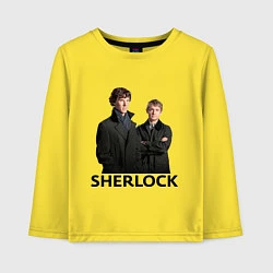 Лонгслив хлопковый детский Sherlock, цвет: желтый