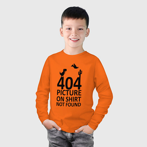 Детский лонгслив 404 / Оранжевый – фото 3