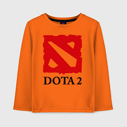 Лонгслив хлопковый детский Dota 2: Logo, цвет: оранжевый