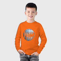 Лонгслив хлопковый детский Войны в матросках, цвет: оранжевый — фото 2