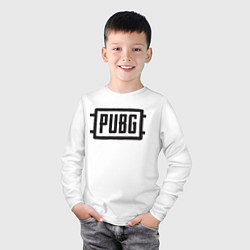 Лонгслив хлопковый детский PUBG, цвет: белый — фото 2