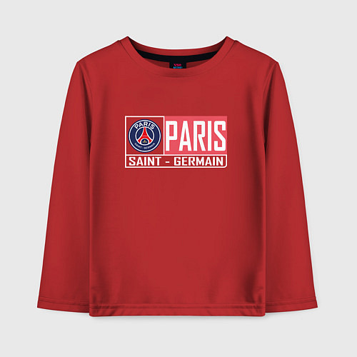 Детский лонгслив Paris Saint-Germain - New collections / Красный – фото 1