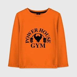Лонгслив хлопковый детский Power House Gym, цвет: оранжевый