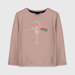 Лонгслив хлопковый детский Dark side of the moon, цвет: пыльно-розовый