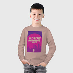 Лонгслив хлопковый детский Blade Runner 2049: Purple, цвет: пыльно-розовый — фото 2