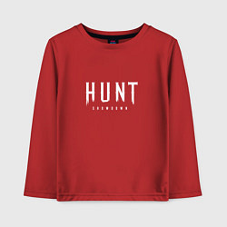 Лонгслив хлопковый детский Hunt: Showdown White Logo, цвет: красный