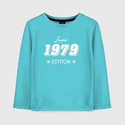 Лонгслив хлопковый детский Limited Edition 1979, цвет: бирюзовый