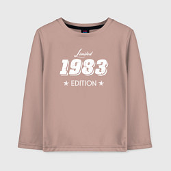 Лонгслив хлопковый детский Limited Edition 1983, цвет: пыльно-розовый