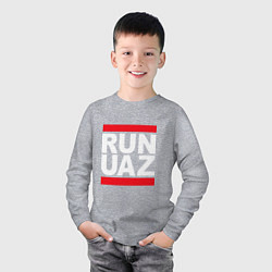 Лонгслив хлопковый детский Run UAZ, цвет: меланж — фото 2