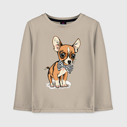 Детский лонгслив Чихуахуа с бабочкой