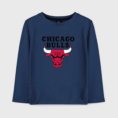 Детский лонгслив Chicago Bulls / Тёмно-синий – фото 1